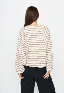 ESNORA SWEAT BLOUSE GOTS - TIRAMISU