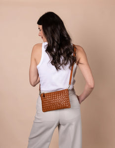 LEXI COGNAC WOVEN CLASSIC LEATHER