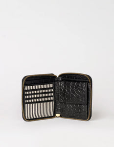 SONNY SQUARE WALLET BLACK CLASSIC CROCO