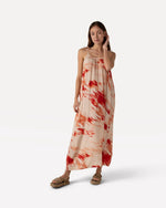 Afbeelding in Gallery-weergave laden, EMMY BRUSH DRESS S/L - RED BRUSH PRINT
