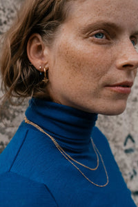 LARGE HOOPS WITH TRIANGLE PENDANT