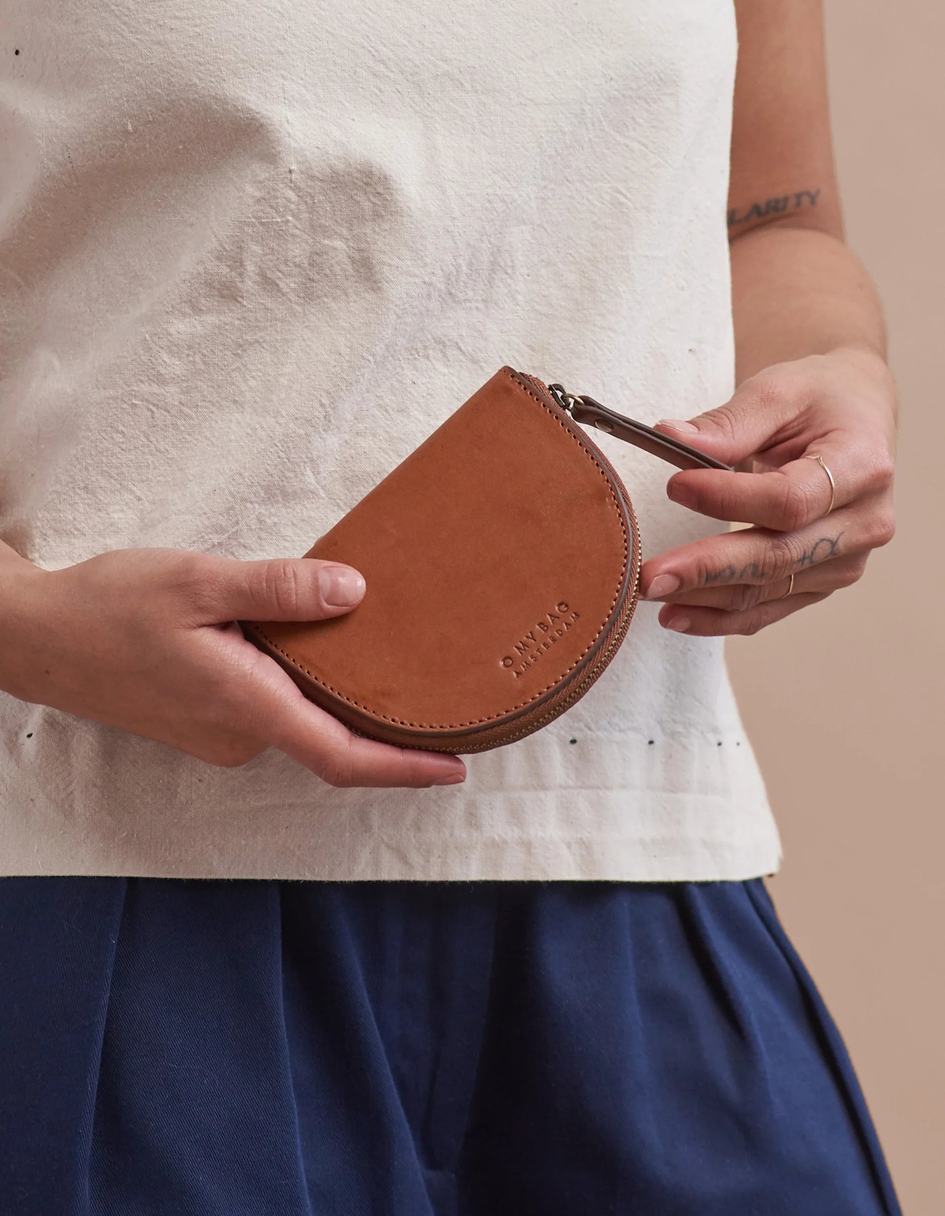 LAURA COIN PURSE COGNAC CLASSIC LEATHER