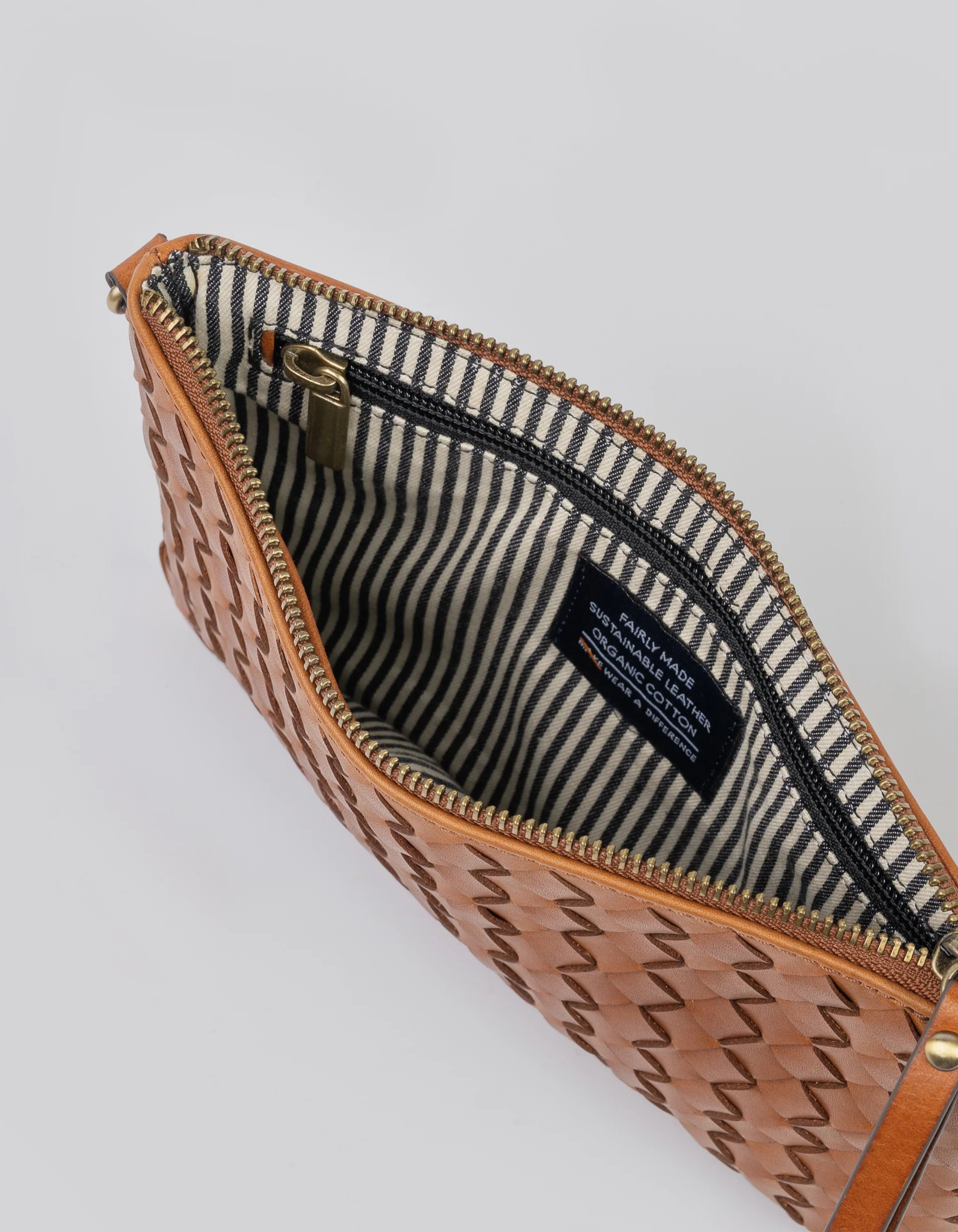 LEXI COGNAC WOVEN CLASSIC LEATHER