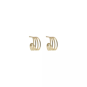 FOUR LINE HOOPS ( gold plated/ silver)