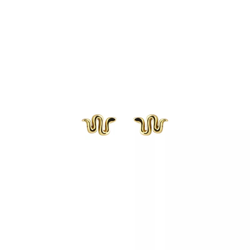 TINY SNAKE STUDS ( gold plated/ silver)