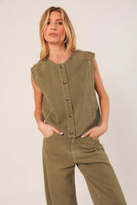 Afbeelding in Gallery-weergave laden, BOXY TWILL VEST
