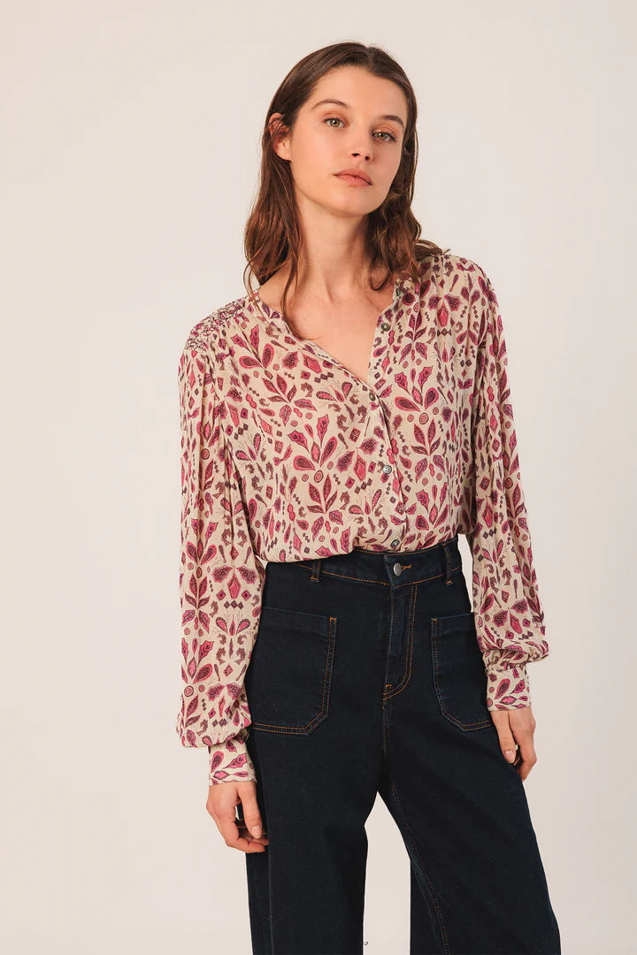SMOCK DETAIL SHIRT