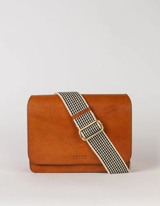 AUDREY COGNAC CLASSIC-CHECKERED STRAP